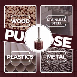 10pcs 240# Grit Dia 15mm Grinding Sanding Sandpaper Flap Wheel Disc with 3mm Mandrel Set for Dremel Rotary Tools