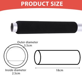 Prasacco 1 Pair Foam Tubing Grips, Comfortable Foam Tubing for Handle Grip Support Durable Foam Handle Cover Pipe Insulation Foam Tube for Fitness, Home, Lawn, Bicycle Handle (7.1inch Long)