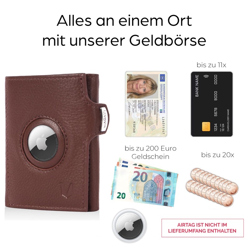 MAGATI Slim Wallet with Coin Compartment, RFID Protection, Mini Wallet