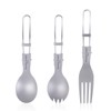 Boundless Voyage Folding Flaware Ultralight Titanium Cutlery Portable Spoon Fork