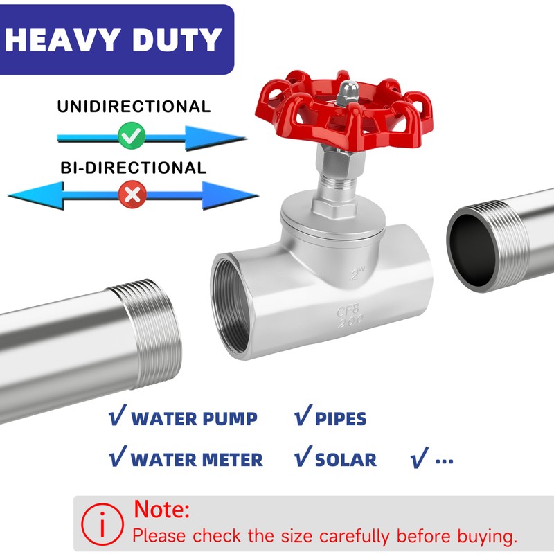 1" NPT Stainless Steel B-Type Globe Valve, Accurately Adjust Flow