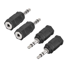 sourcing map 3.5mm Male to 2.5mm Female Connector Adapter Coupler for Stereo Audio Video AV TV Cable Convert 4Pcs