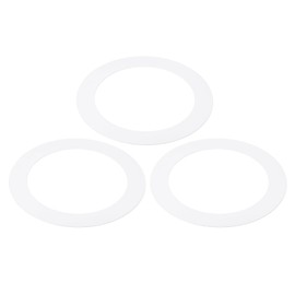 PATIKIL 5" ID 7.48" OD Goof Rings for Recessed Light, 3 Pack Gloss White Goof Metal Trim Ring Lighting Fixture for Ceiling Wall Recessed Can Downlights