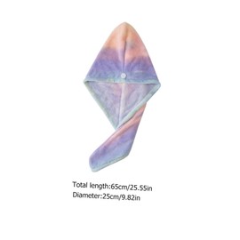 FRCOLOR 3pcs Quick Drying Hair Caps Premium Fleece Bath Towels for Women Super Absorbent Lightweight Shower Hair Wraps Including Curly Straight Dyed for Office and Home Use