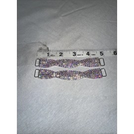 Unbranded 1 ROWS A/B Crystal   Rhinestone Bikini Connectors Metal Chain For Swimwear