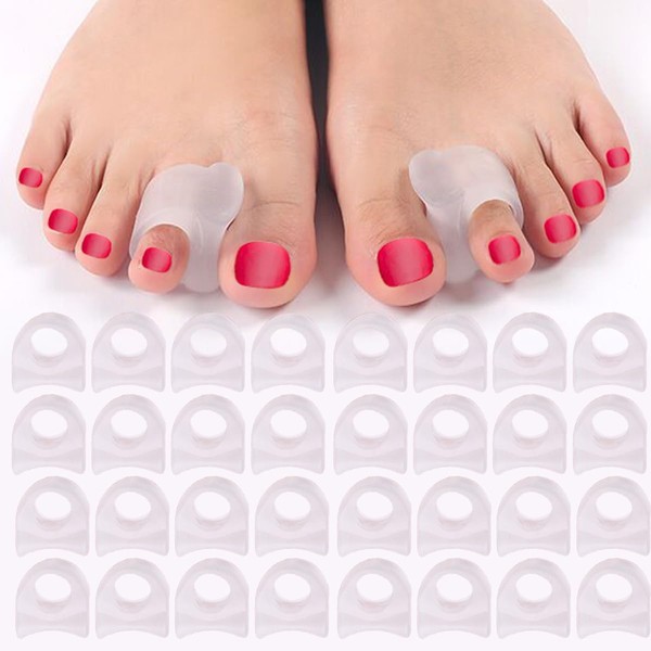 Reppkyh 24 Pieces Hammer Toe Straightener Big Toe Spacers Gel