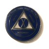 10 Year AA Medallion - Alcoholics Anonymous Blue & Silver