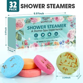 32 Pack Shower Steamers Aromatherapy Gifts for Women and Men, Bulk Shower Bombs with Essential Oils, Self Care, Spa Gifts, Birthday Gifts, Stocking Stuffers and Christmas Gifts