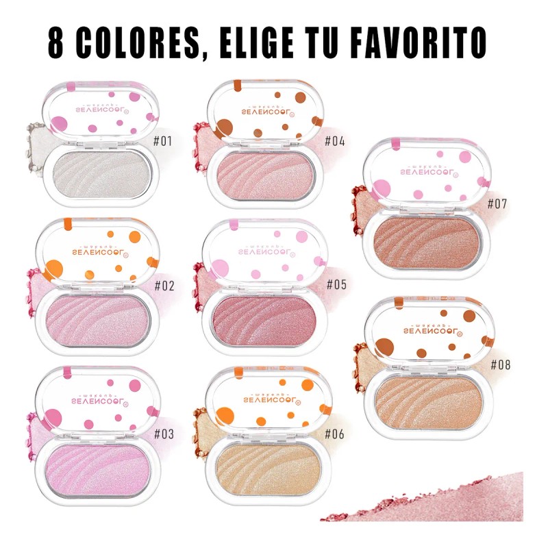 Iluminador En Polvo Hadas Glitter Highlighter Ligera Y Suave