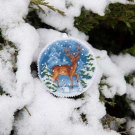 Charivna Mit Christmas tree toy cross-stitch kit T-16C Set of pictures Winter...