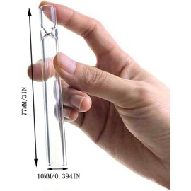 5 Pieces Borosilicate Blowing Tubes 3in Long Glass Tube Stem, 3 Inch Long 10 mm OD 2mm Thick Wall Tubing