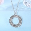Embtrem Gifts for 70 Year Old Woman Silver Circle Necklace