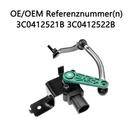 Level sensor, headlight range control, front left level sensor with linkage, air suspension, height sensor, front right for VW Golf 6 Passat B7 B6 CC Q3 Tiguan 5N Touran 1T Eos Scirocco Alhambra