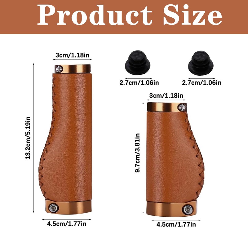 Handlebar Grips Bicycle Grips, Ergonomic Soft Rubber Bicycle Grips with