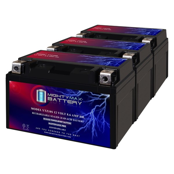 Mighty Max Battery YTZ10S 12V, 8.6Ah, Replacement Battery Compatible with