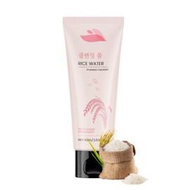 Rice Water Face Wash - Korean Face Wash for Women - Gentle Face Cleanser for Hydrating & Moisturizing - Foaming Facial Cleanser - Gentle Cleansing & Exfoliating - For All Skin Types