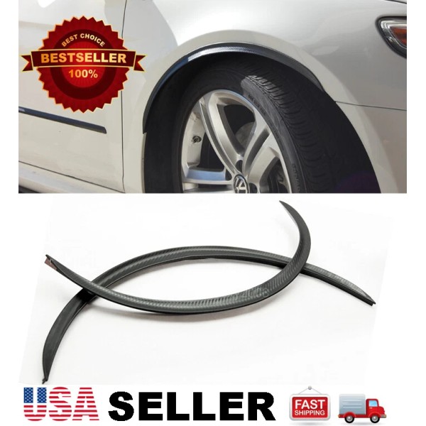 SDeelCase 2 Pcs Carbon Flexible Fender Flare Trim Extension Protector
