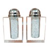 Salt and Pepper Shaker Set - Crystal Designed with Crushed