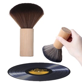 Turntable Vinyl Record Brush, Anti-Static Dust Record Cleaning Brush for Vinyl Albums LP CD Cartridge (Brown)