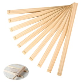 GIONAR Set of 10 Pottery Clay Rolling Pin Thickness Guides Set, 5 Sizes Mud Stick Guides, Wooden Rolling Guide Sticks, Wood Clay Tools for Precise Polymer Clay Thickness Control