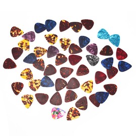 Yibuy Multicolor 1 Set of 50 Celluloid Guitar Picks 0.46mm Thin for Musical Instruments moyinmusic