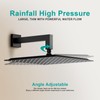 AULEEND Square Shower head, High Flow Stainless Steel Square Rainfall
