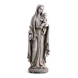 Avalon Gallery Outdoor Sculpture - Marian Garden Collection for Home or Church, 23" Tall, Madonna with Child