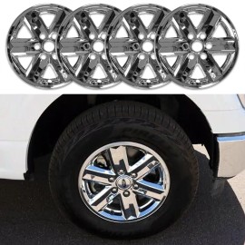 Coast2Coast International (CCI) Chrome Snap-On Wheel Covers 4PC FOR 2021-2025 Ford F-150 XL XLT 17" Alloy Rim