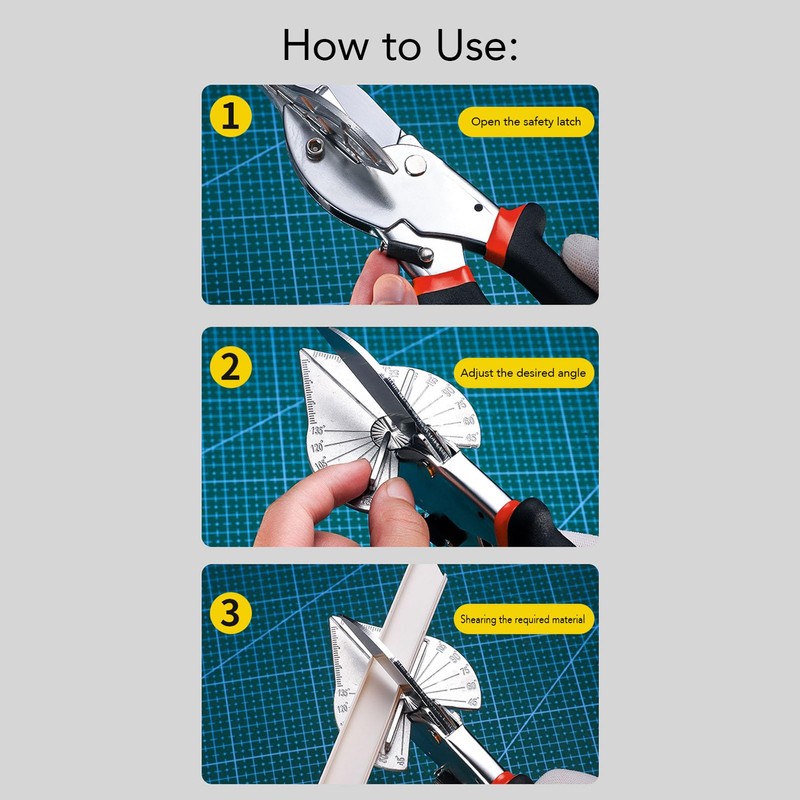 Multifunctional Trunking/Miter Shears for Angular Cutting of Moulding and Trim,