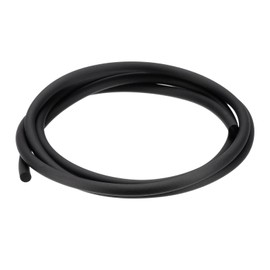 MECCANIXITY Rubber Cord 1 Yards 5mm Dia Matte Black Solid Tubing for DIY Craft Beading Necklaces Bracelet
