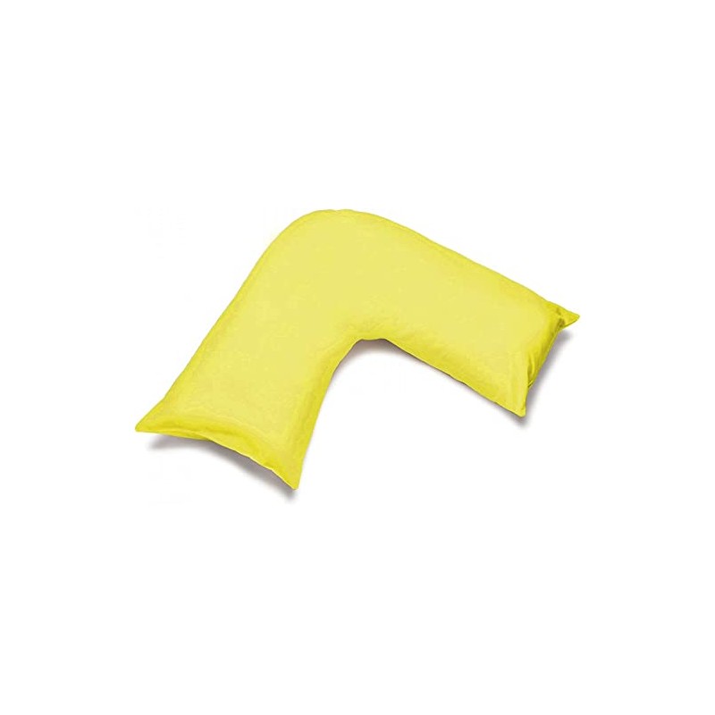 Easy Care V Shaped Pillowcase Plain Dyed Polycotton Machine Washable
