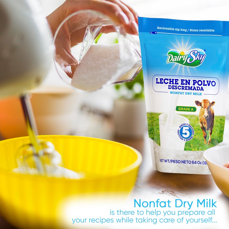 DairySky Nonfat Dry Milk Powder 64 Oz with 0% Fat