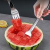 Premium Stainless Steel Watermelon Slicer Fork Set - 2-in-1 Cutter