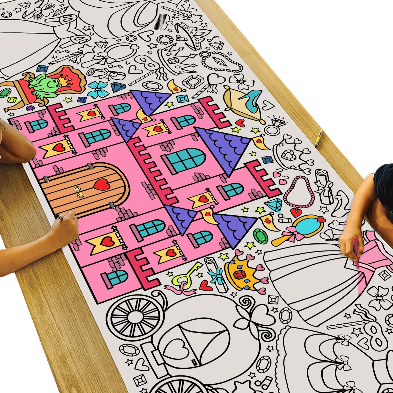 Tiny Expressions Giant Coloring Poster for Kids - Rolled, No Creases 30 ...