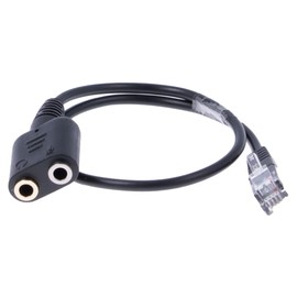 RJ9 to Double Jack 3.5mm Female Adapter for Headphone Jack