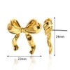 Dangle Bow Earrings for Women, Delicate Gold Silver Bow Earrings,