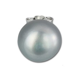SilberDream Earrings 9 mm 925 Sterling Silver Freshwater Culture Pearl Stud Earring Grey SDO128K
