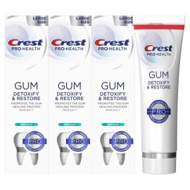 Crest 3-Pack Crest Gum Detoxify Restore Toothpaste 4.6oz Anticavity Enamel Care Fluori