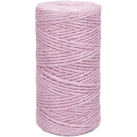 IMROPE 4mm x 400 Ft. Pastel Pink Jute Rope, Twine for Gardening Tomato Climbing Plant Tie Floristry Crafts Gift Wrapping Packing Decor