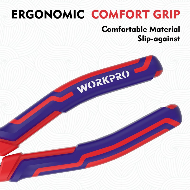 WORKPRO 6” Wire Cutters Heavy Duty CRV Steel, Diagonal Pliers