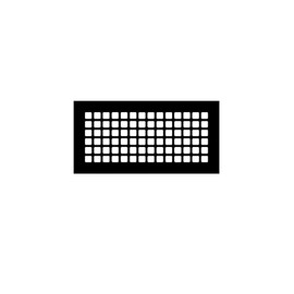 Reggio Register Square Series 6" x 14" Aluminum Grille, Black Without Mounting Holes - Made in USA | G816-ABNH