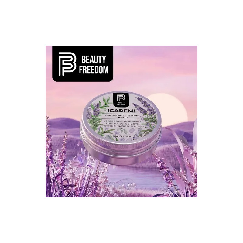 Desodorante en Crema Natural Beauty Freedom de Lavanda para Piel