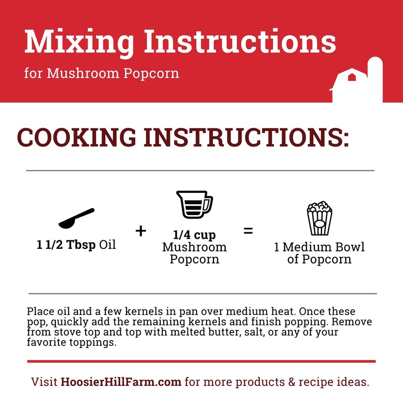 Hoosier Hill Farm Mushroom Popcorn, 4LB (Pack of 1)