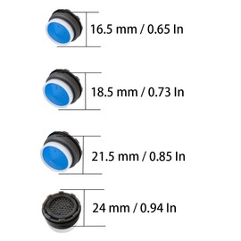 20PCS Faucet Cache Aerators with 4PCS Cache Faucet Aerator Key Removal Wrench Tool, Water Saving Sink Flow Restrictor Set for Sink Tap Aerators M16.5 18.5 21.5 24