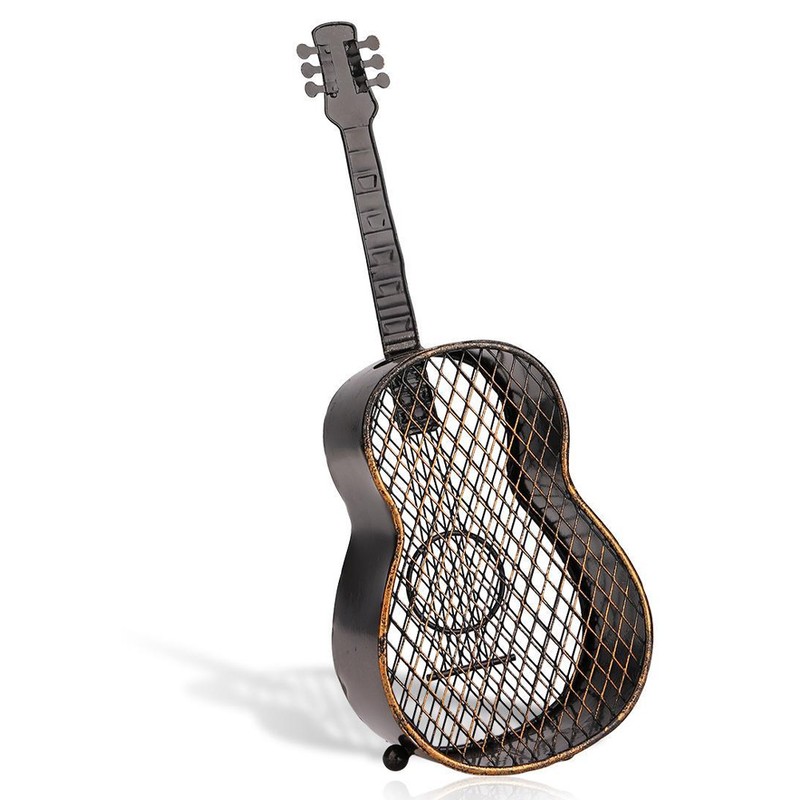 Guitar Shaped Wine Cork Container Wine Bottle Stopper Organizer Home