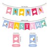 Easter Bunting,Easter Decorations,Rabbit Bunting Easter Egg Bunny Carrot Happy Easter