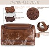 Elviros Toiletry Bag, Mens Leather Travel Organizer Kit with hanging