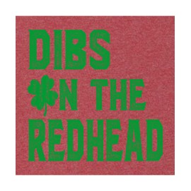 Go All Out XX-Large Vintage Heather Red Mens Dibs On The Redhead Funny St. Patrick's Day Sweatshirt Crewneck