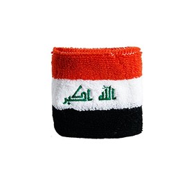 Flaggenfritze Iraq Flag Sweatbands Set of 2 + Free Sticker