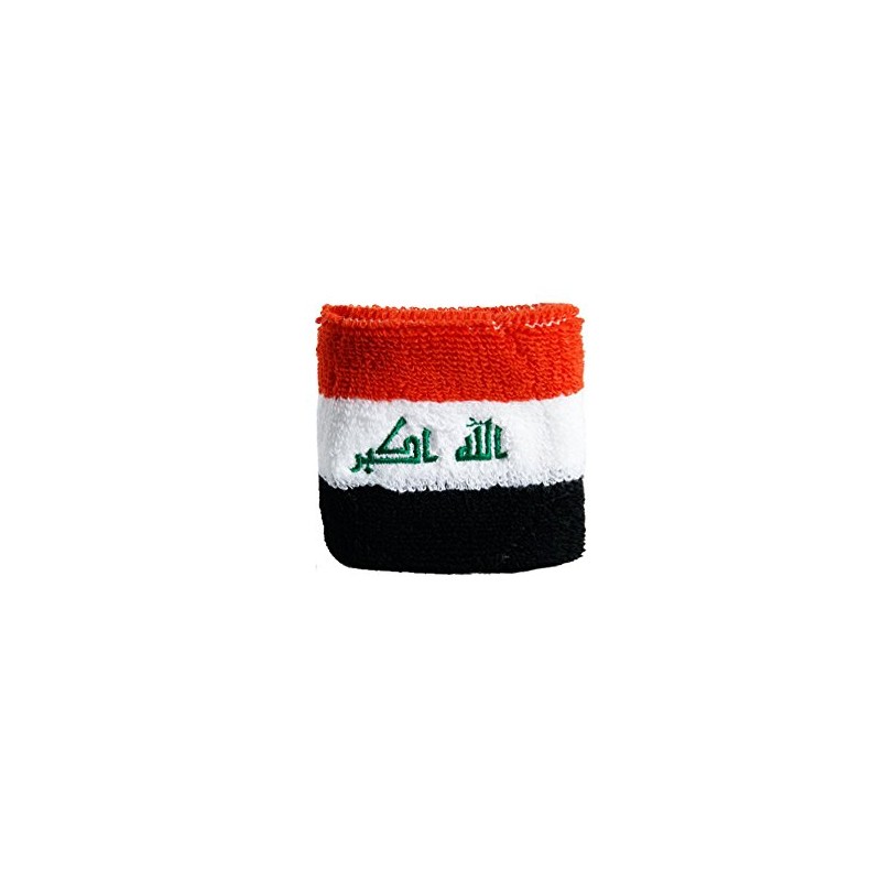 Flaggenfritze Iraq Flag Sweatbands Set of 2 + Free Sticker